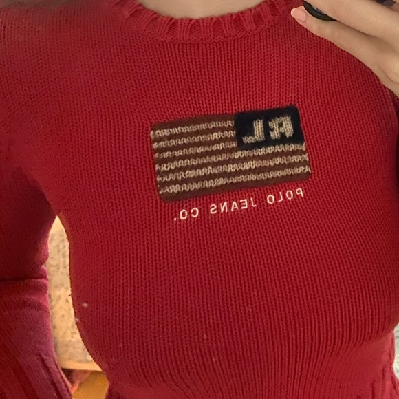❌SOLD❌ Vintage Polo Ralph Lauren American Flag Sweater - Picture 7 of 8